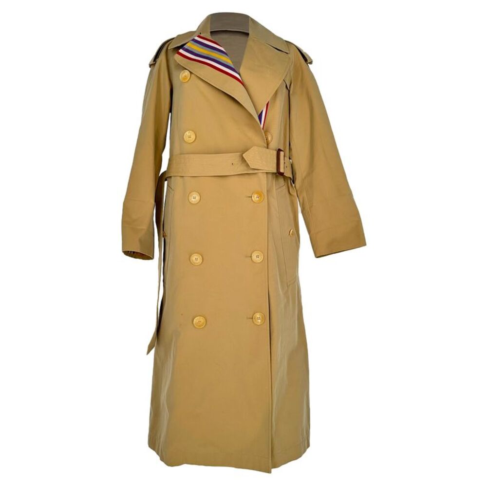 Burberry Bradfield Double-Breasted Trench Coat in Beige Cotton